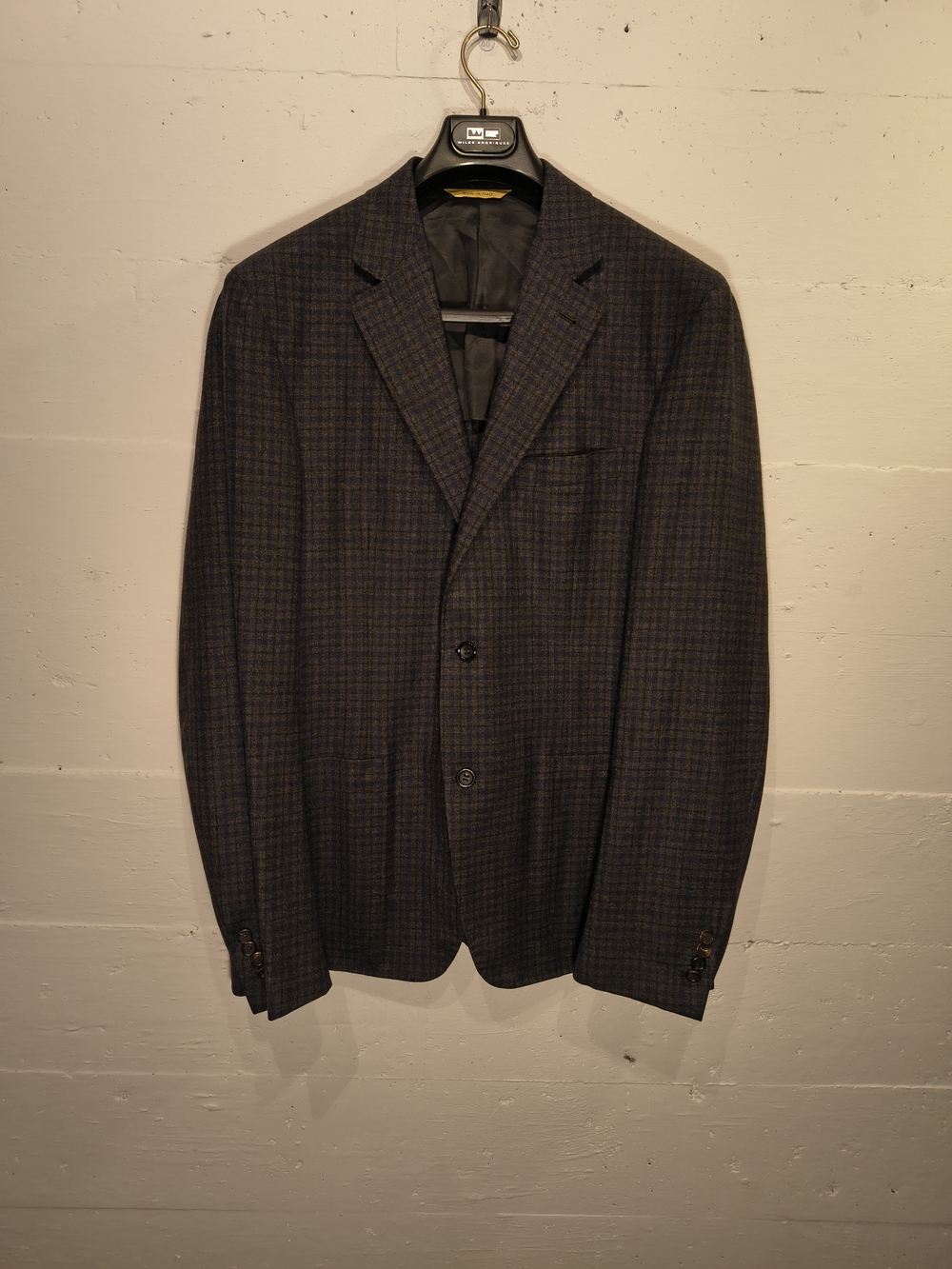 Canali Men's Plaid Sport Coat in Dark Brown and Gray